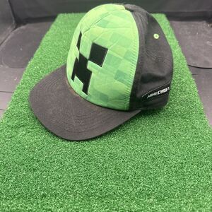 Minicraft Hat Cap Creeper Youth Snapback Green/Black OSFM